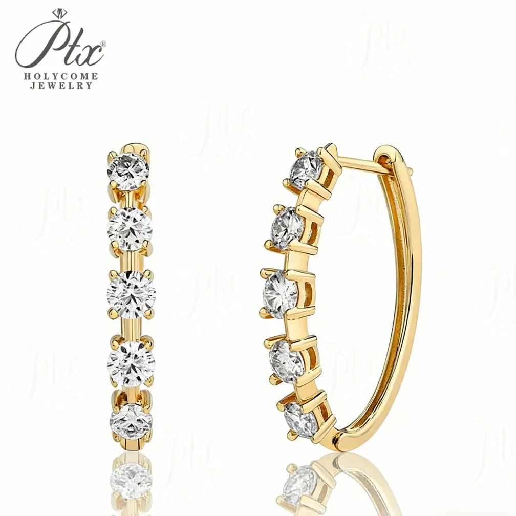 2ct Round Moissanite Stud Earrings D Color VVS1 925 Sterling Silver GRA - Image 9