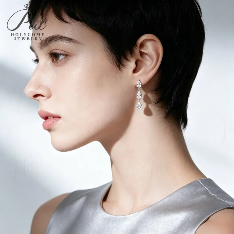 3ct Round Moissanite Stud Earrings D Color VVS1 925 Sterling Silver GRA - Image 5