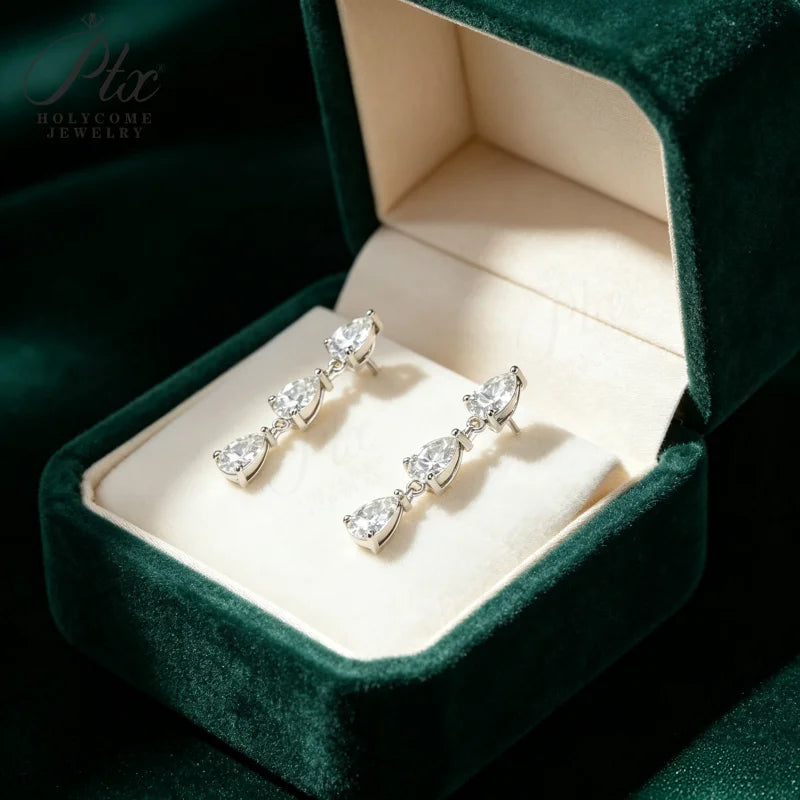 3ct Round Moissanite Stud Earrings D Color VVS1 925 Sterling Silver GRA - Image 6