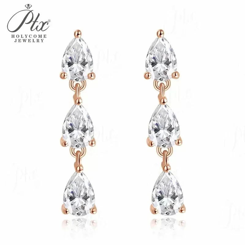 3ct Round Moissanite Stud Earrings D Color VVS1 925 Sterling Silver GRA - Image 7