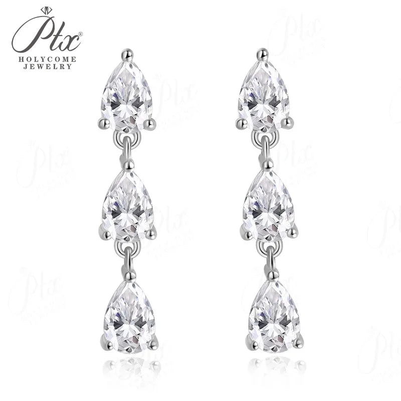 3ct Round Moissanite Stud Earrings D Color VVS1 925 Sterling Silver GRA - Image 8