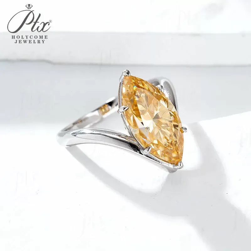 5ct Marquise Moissanite Ring D Color VVS1 925 Sterling Silver GRA - Image 3
