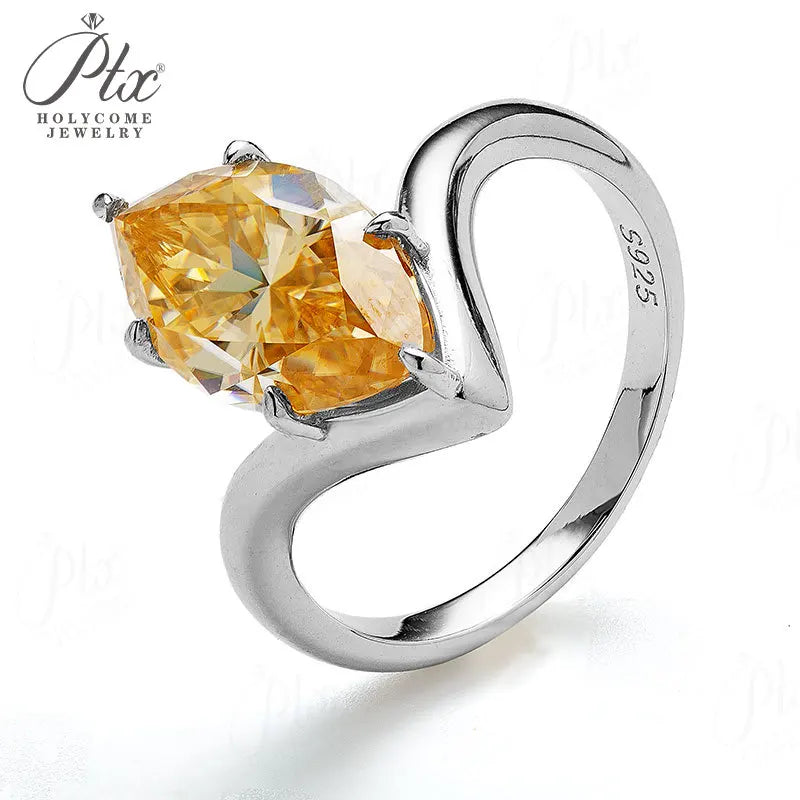 5ct Marquise Moissanite Ring D Color VVS1 925 Sterling Silver GRA - Image 8