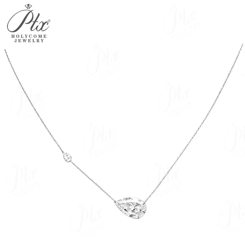 5ct Round Moissanite Pendant Necklace D Color VVS1 925 Sterling Silver GRA - Image 3