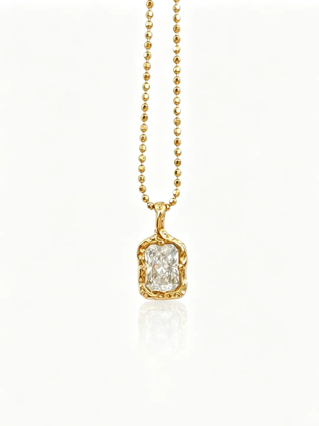 1ct Emerald Lab Grown Diamond Pendant Necklace D Color VVS1 14K Gold Plated IGI - Image 12