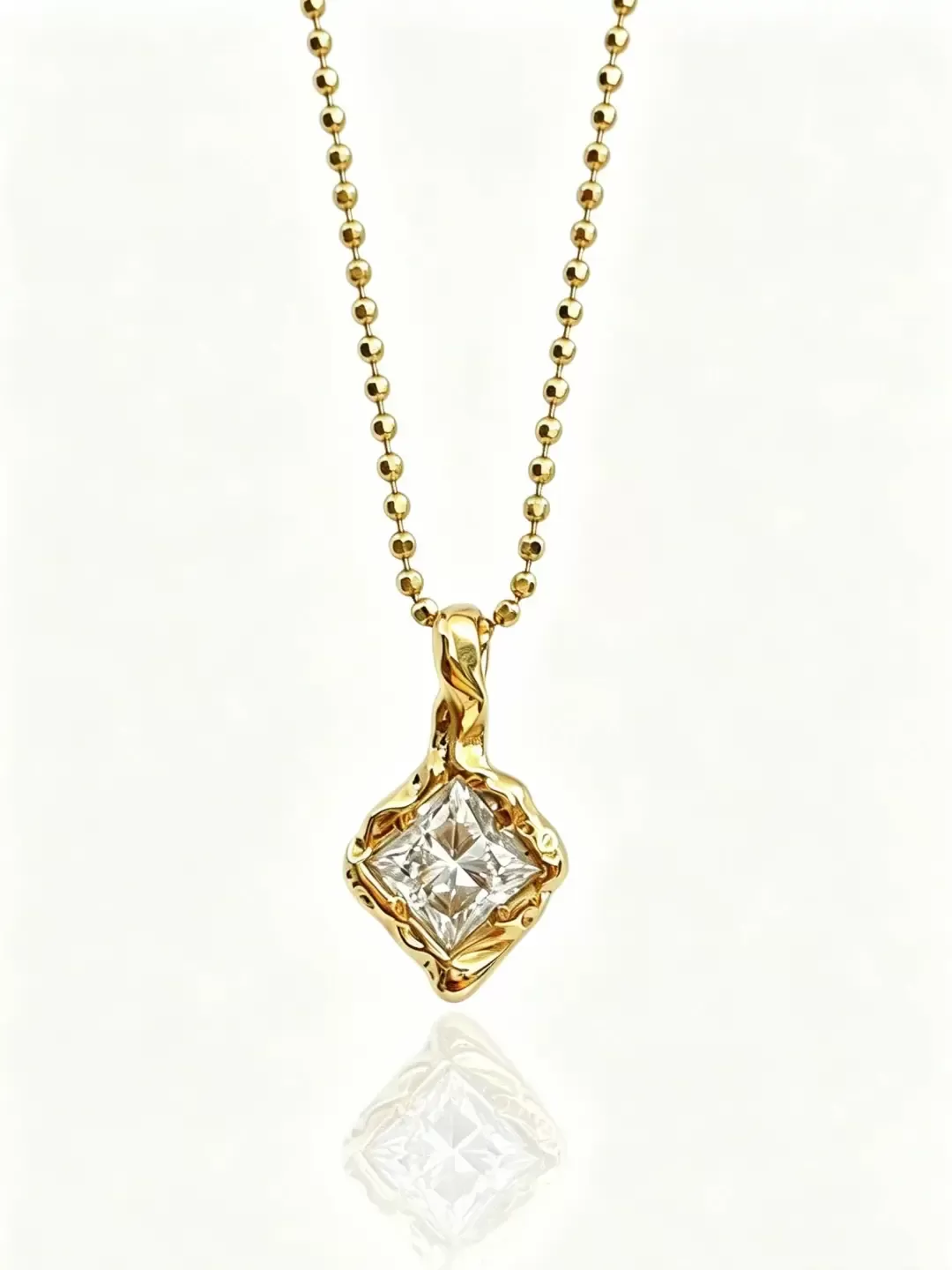 1ct Emerald Lab Grown Diamond Pendant Necklace D Color VVS1 14K Gold Plated IGI - Image 14