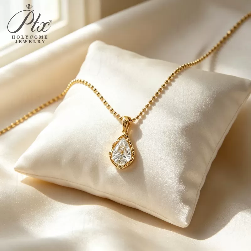 1ct Emerald Lab Grown Diamond Pendant Necklace D Color VVS1 14K Gold Plated IGI - Image 6