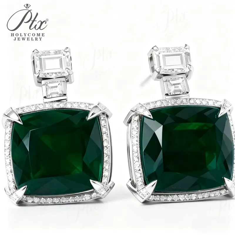 1ct Round Moissanite Stud Earrings D Color VVS1 925 Sterling Silver GRA - Image 3