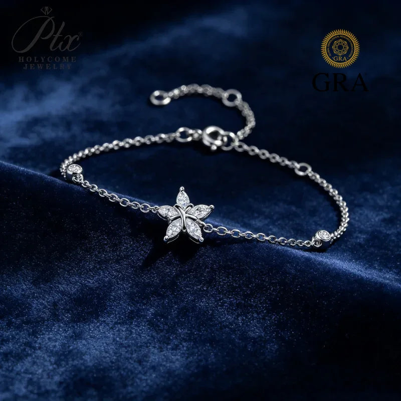 0.5ct Marquise Moissanite Bracelet D Color VVS1 925 Sterling Silver GRA - Image 5