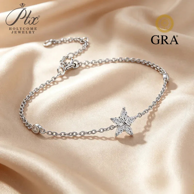 0.5ct Marquise Moissanite Bracelet D Color VVS1 925 Sterling Silver GRA - Image 6