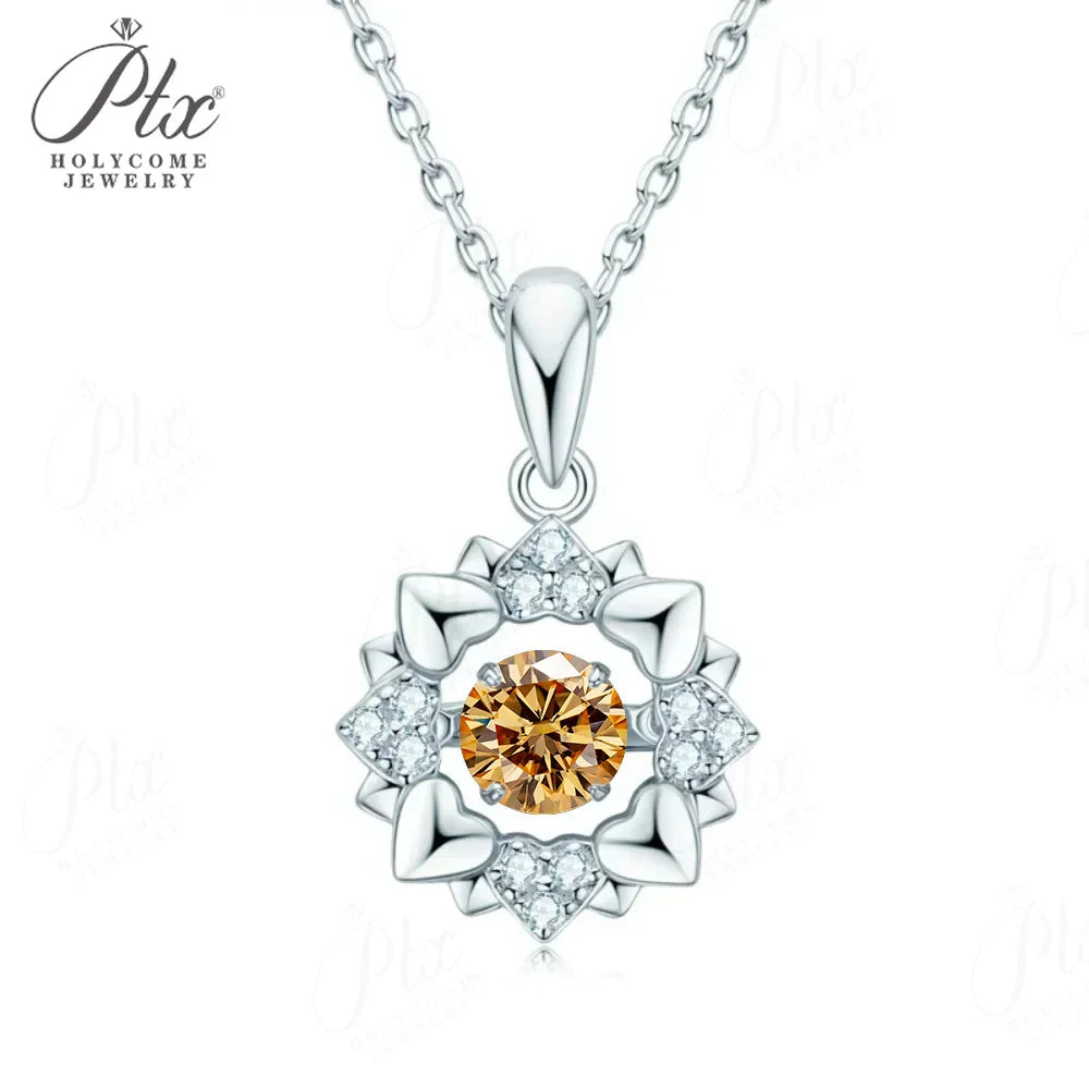 0.5ct Round Moissanite Pendant Necklace D Color VVS1 925 Sterling Silver GRA - Image 11