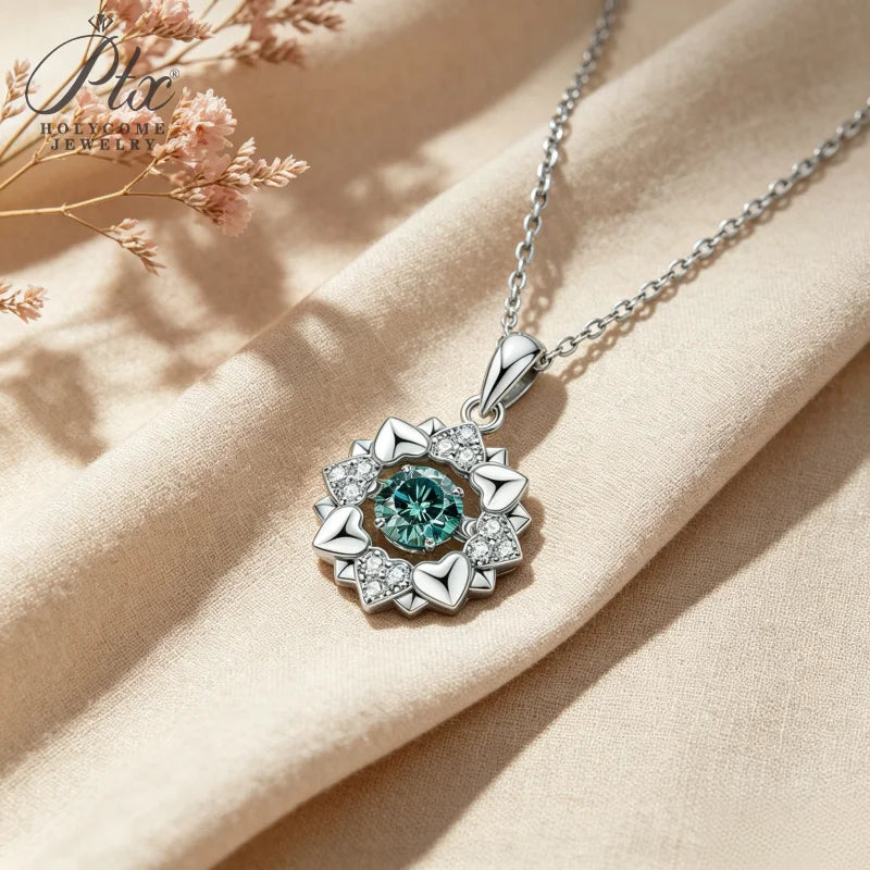 0.5ct Round Moissanite Pendant Necklace D Color VVS1 925 Sterling Silver GRA - Image 4