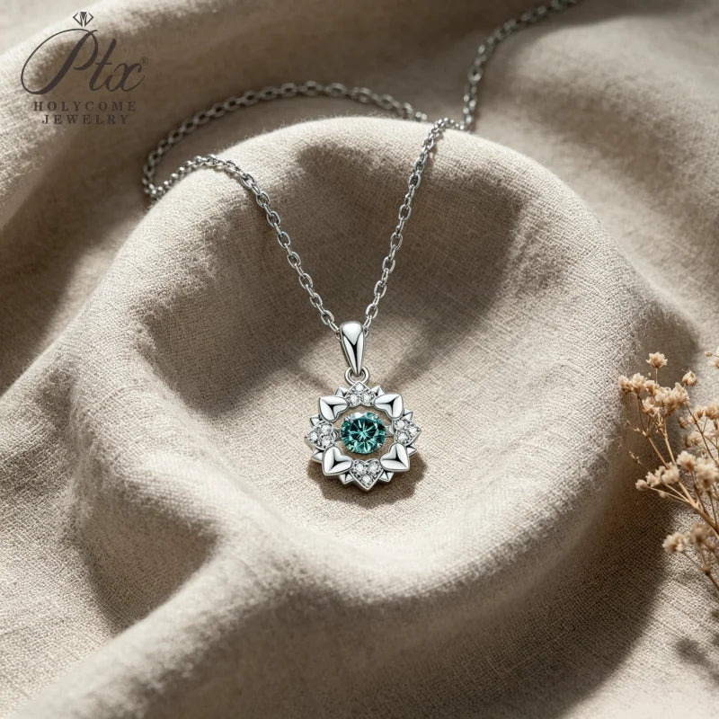 0.5ct Round Moissanite Pendant Necklace D Color VVS1 925 Sterling Silver GRA - Image 5
