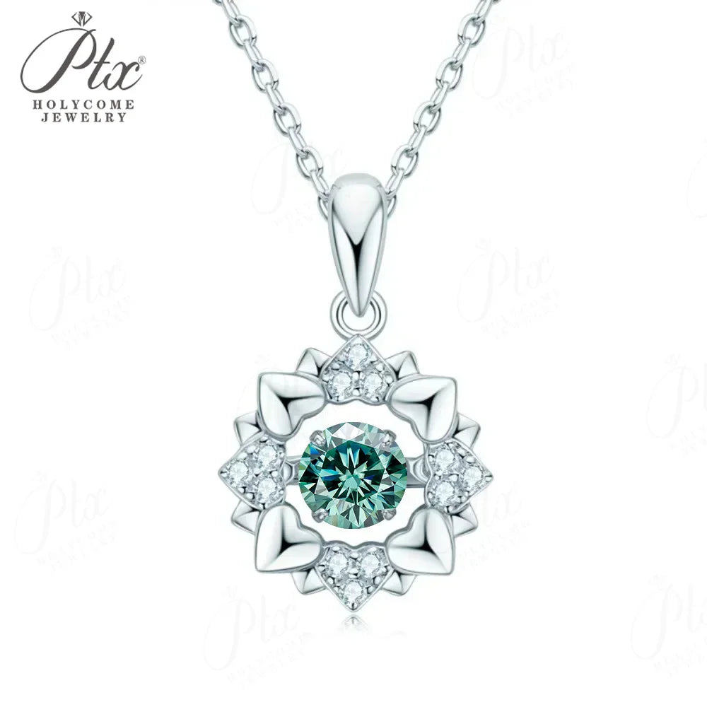 0.5ct Round Moissanite Pendant Necklace D Color VVS1 925 Sterling Silver GRA - Image 7