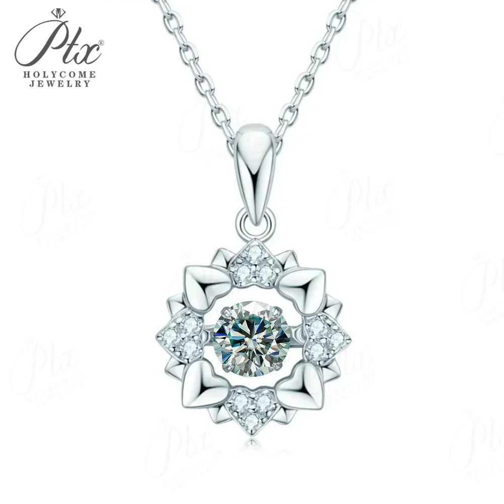 0.5ct Round Moissanite Pendant Necklace D Color VVS1 925 Sterling Silver GRA - Image 8
