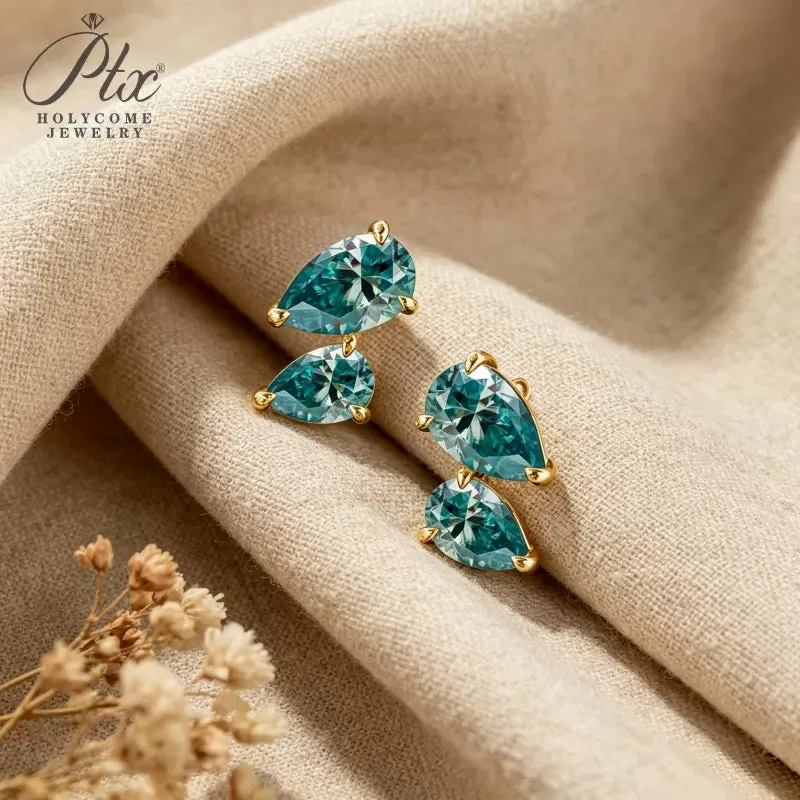 3ct Round Moissanite Stud Earrings D Color VVS1 925 Sterling Silver GRA
