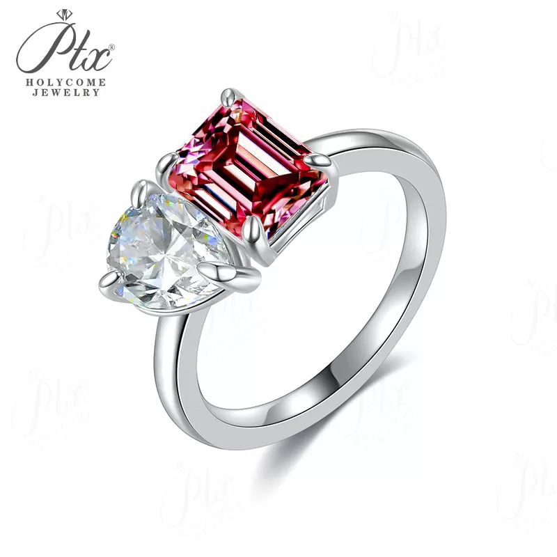 1ct Emerald Moissanite Ring D Color VVS1 925 Sterling Silver GRA - Image 10