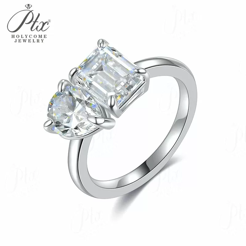 1ct Emerald Moissanite Ring D Color VVS1 925 Sterling Silver GRA - Image 13