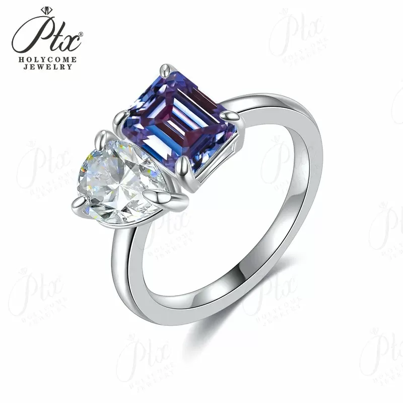 1ct Emerald Moissanite Ring D Color VVS1 925 Sterling Silver GRA - Image 23