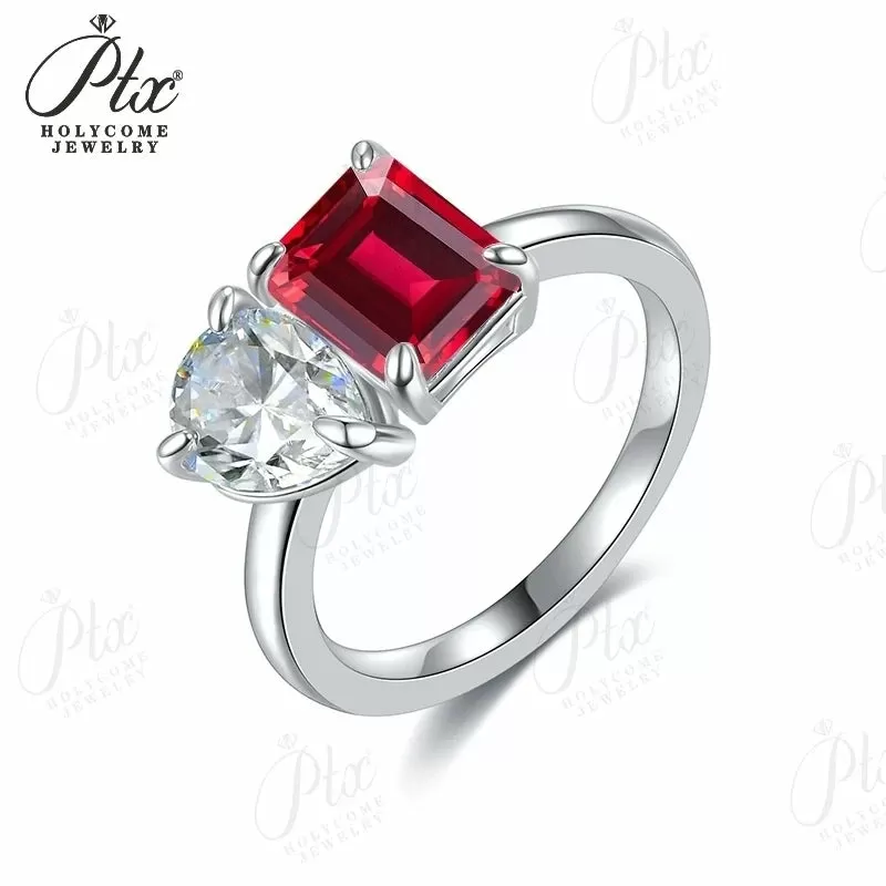 1ct Emerald Moissanite Ring D Color VVS1 925 Sterling Silver GRA - Image 24