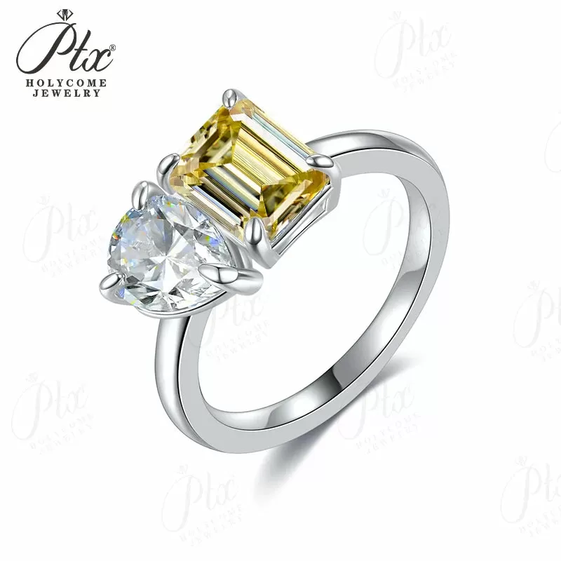 1ct Emerald Moissanite Ring D Color VVS1 925 Sterling Silver GRA - Image 29