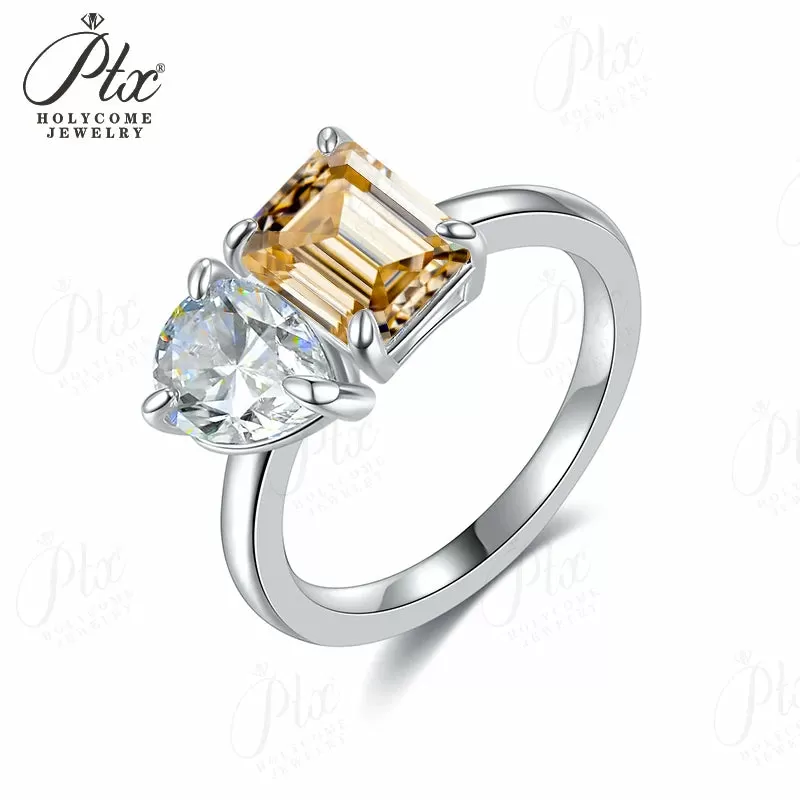 1ct Emerald Moissanite Ring D Color VVS1 925 Sterling Silver GRA - Image 35