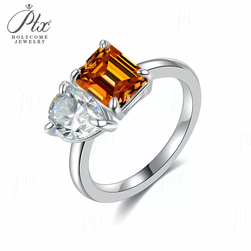 1ct Emerald Moissanite Ring D Color VVS1 925 Sterling Silver GRA - Image 7