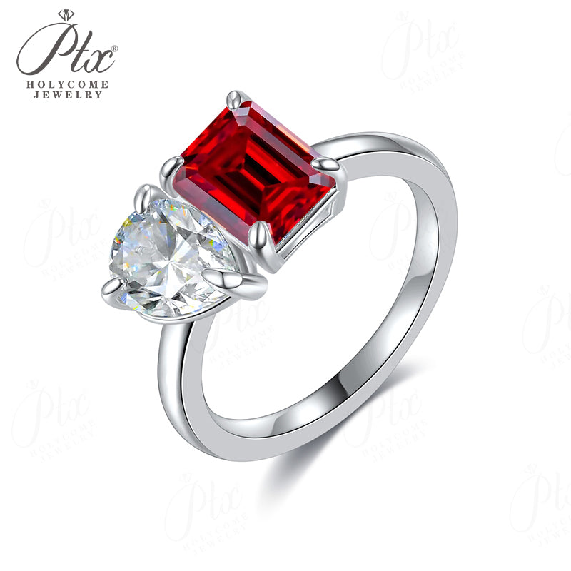 1ct Emerald Moissanite Ring D Color VVS1 925 Sterling Silver GRA - Image 9