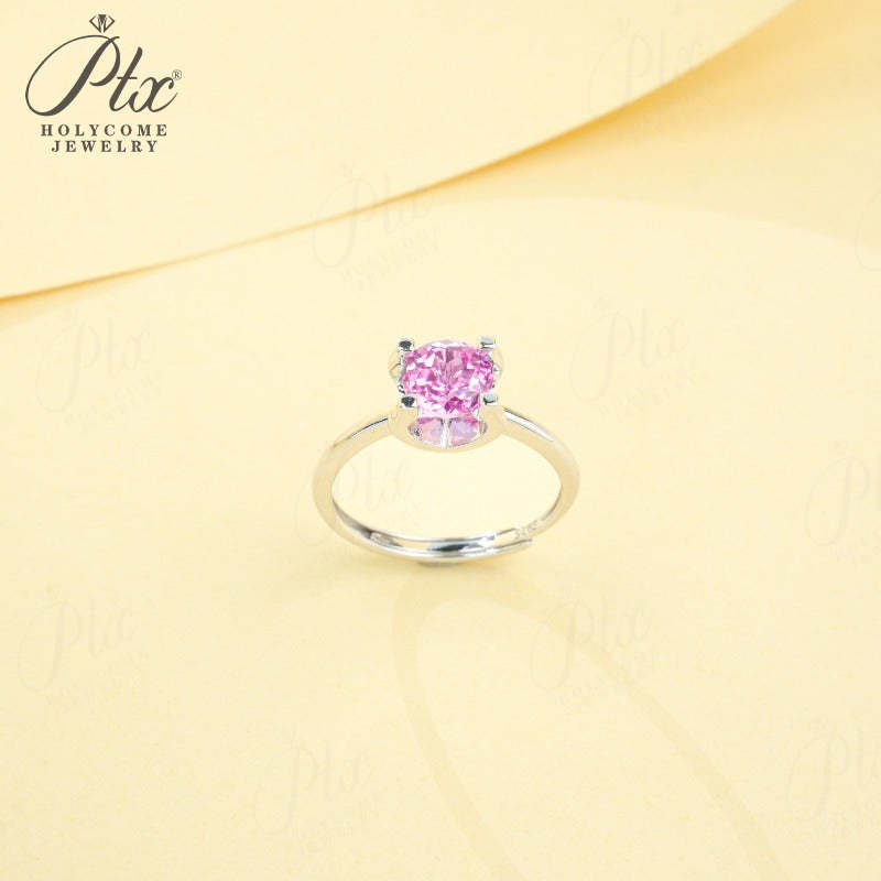 1ct Round Moissanite Ring D Color VVS1 925 Sterling Silver GRA - Image 2
