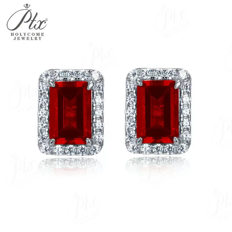 1ct Princess Moissanite Stud Earrings D Color VVS1 925 Sterling Silver GRA - Image 10