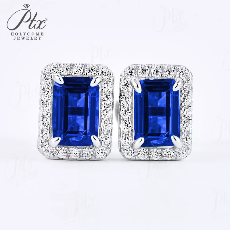 1ct Princess Moissanite Stud Earrings D Color VVS1 925 Sterling Silver GRA - Image 11