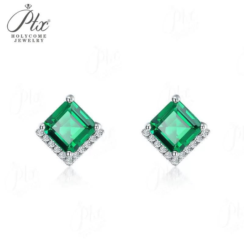 1ct Princess Moissanite Stud Earrings D Color VVS1 925 Sterling Silver GRA - Image 13