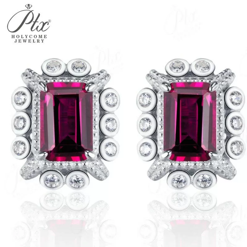 1ct Princess Moissanite Stud Earrings D Color VVS1 925 Sterling Silver GRA - Image 14