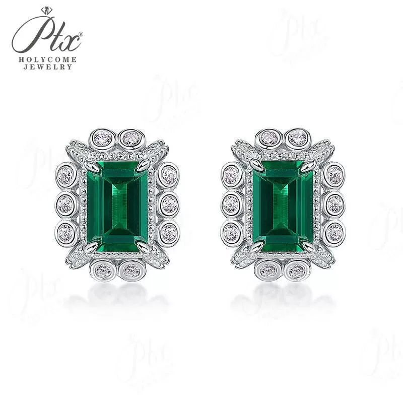 1ct Princess Moissanite Stud Earrings D Color VVS1 925 Sterling Silver GRA - Image 16