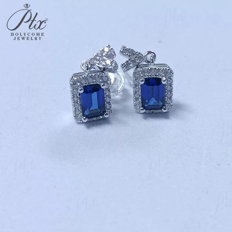 1ct Princess Moissanite Stud Earrings D Color VVS1 925 Sterling Silver GRA - Image 20