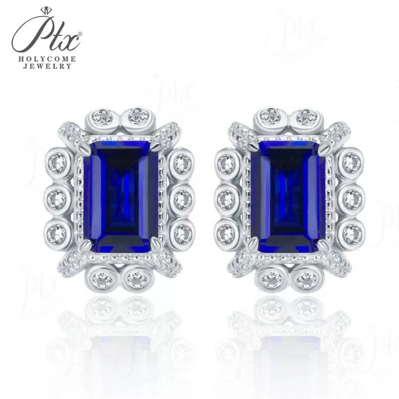 1ct Princess Moissanite Stud Earrings D Color VVS1 925 Sterling Silver GRA - Image 25