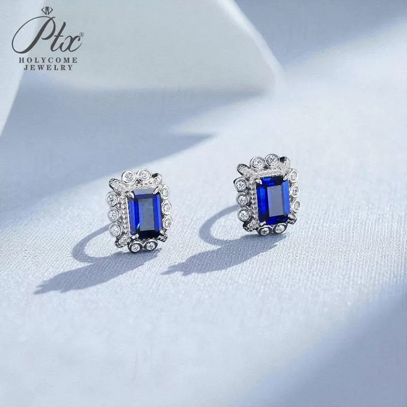 1ct Princess Moissanite Stud Earrings D Color VVS1 925 Sterling Silver GRA - Image 6