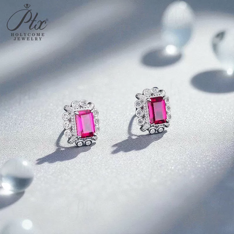 1ct Princess Moissanite Stud Earrings D Color VVS1 925 Sterling Silver GRA - Image 7