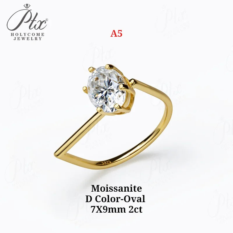 1ct Round Moissanite Ring D Color VVS1 925 Sterling Silver GRA - Image 12