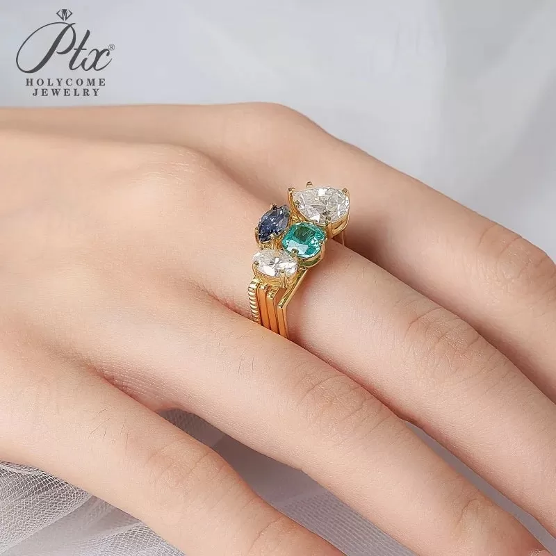 1ct Round Moissanite Ring D Color VVS1 925 Sterling Silver GRA - Image 3