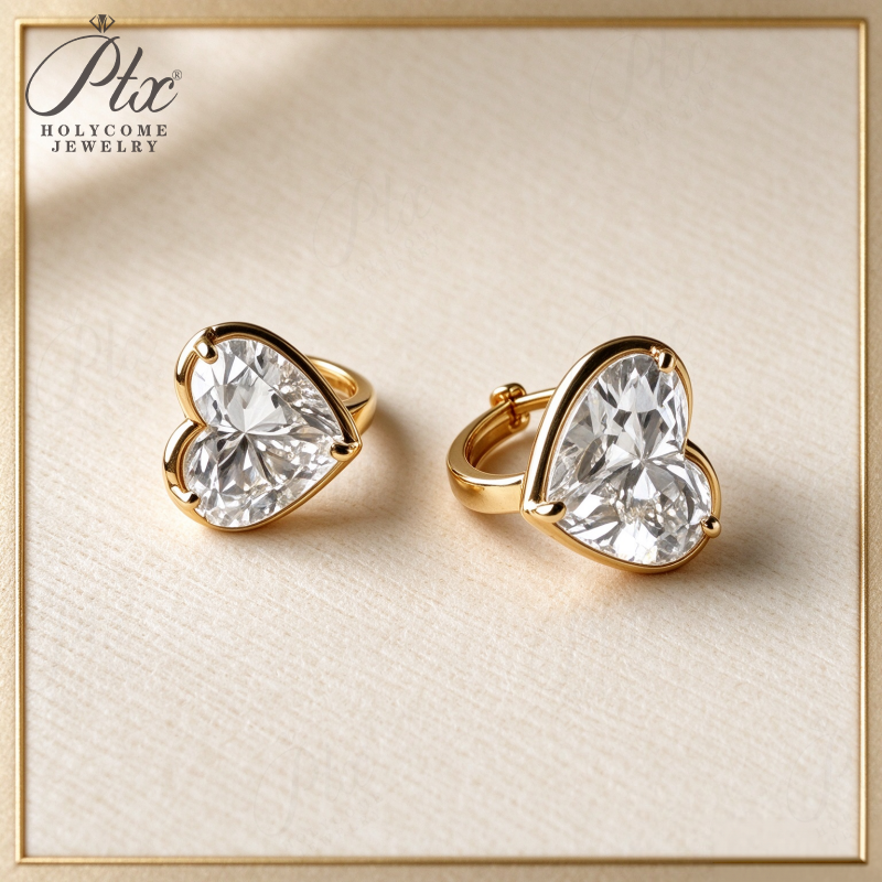 1ct Round Lab Grown Diamond Stud Earrings D Color VVS1 14K Gold Plated GRA