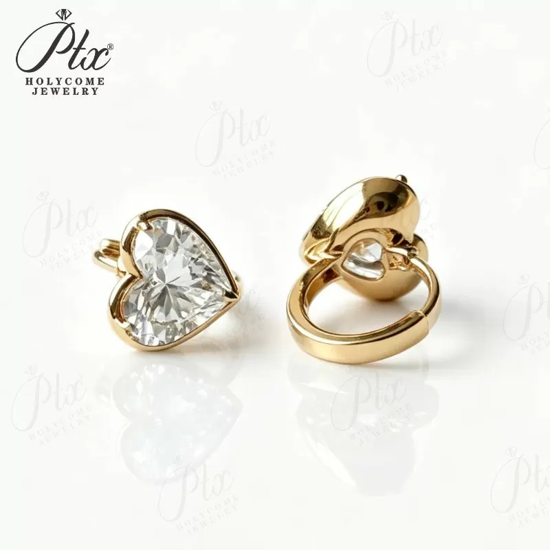 1ct Round Lab Grown Diamond Stud Earrings D Color VVS1 14K Gold Plated GRA - Image 11