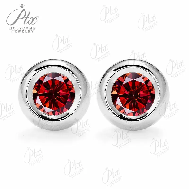 0.5ct Round Moissanite Stud Earrings D Color VVS1 925 Sterling Silver GRA - Image 11