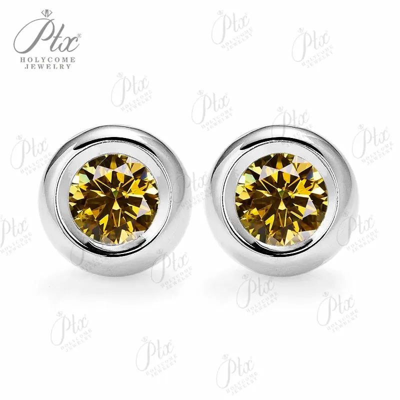 0.5ct Round Moissanite Stud Earrings D Color VVS1 925 Sterling Silver GRA - Image 16