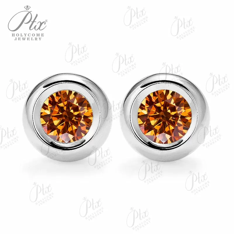 0.5ct Round Moissanite Stud Earrings D Color VVS1 925 Sterling Silver GRA - Image 7