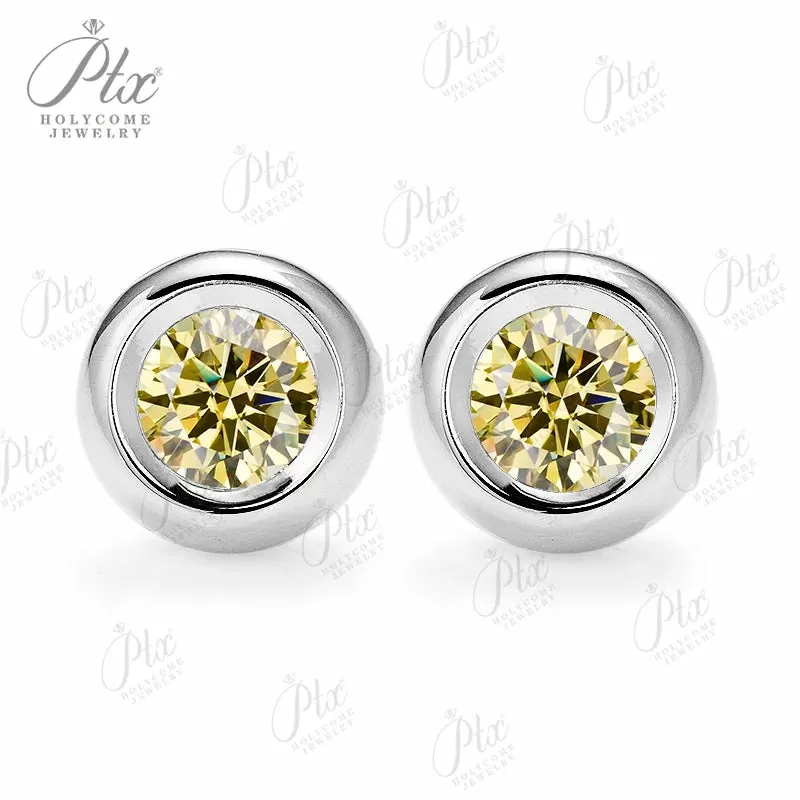 0.5ct Round Moissanite Stud Earrings D Color VVS1 925 Sterling Silver GRA - Image 8