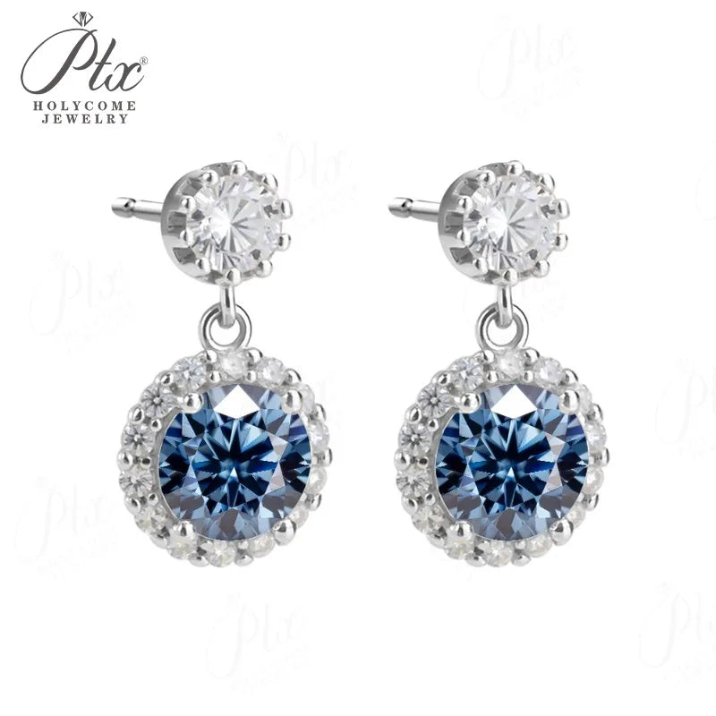 2ct Round Moissanite Stud Earrings D Color VVS1 925 Sterling Silver GRA - Image 10