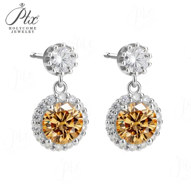 2ct Round Moissanite Stud Earrings D Color VVS1 925 Sterling Silver GRA - Image 12