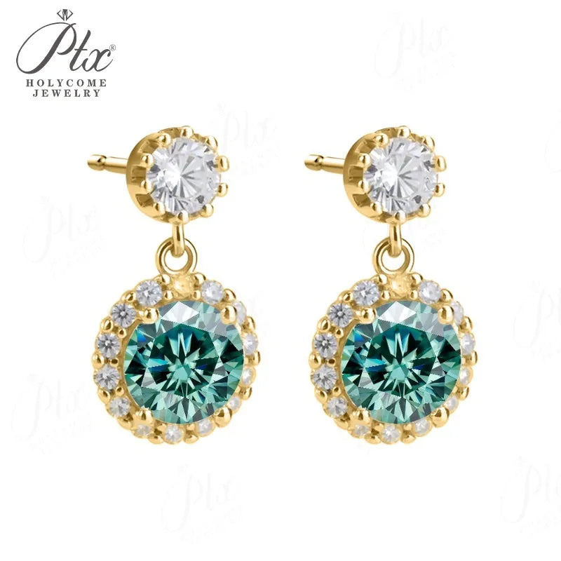 2ct Round Moissanite Stud Earrings D Color VVS1 925 Sterling Silver GRA - Image 15