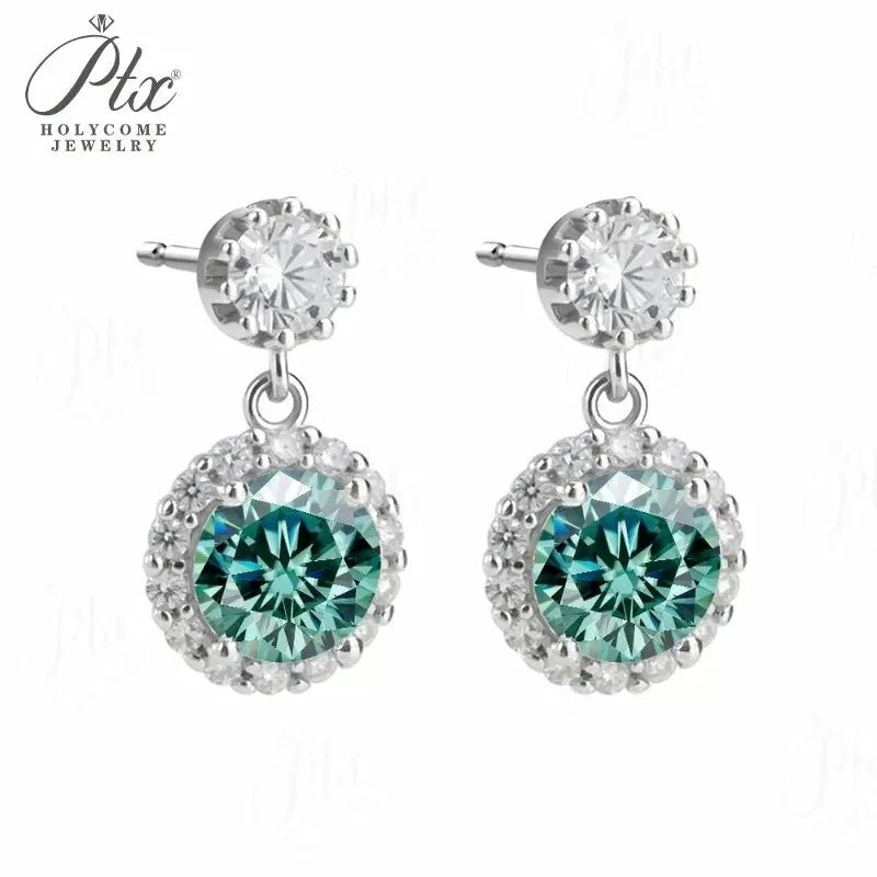 2ct Round Moissanite Stud Earrings D Color VVS1 925 Sterling Silver GRA - Image 16